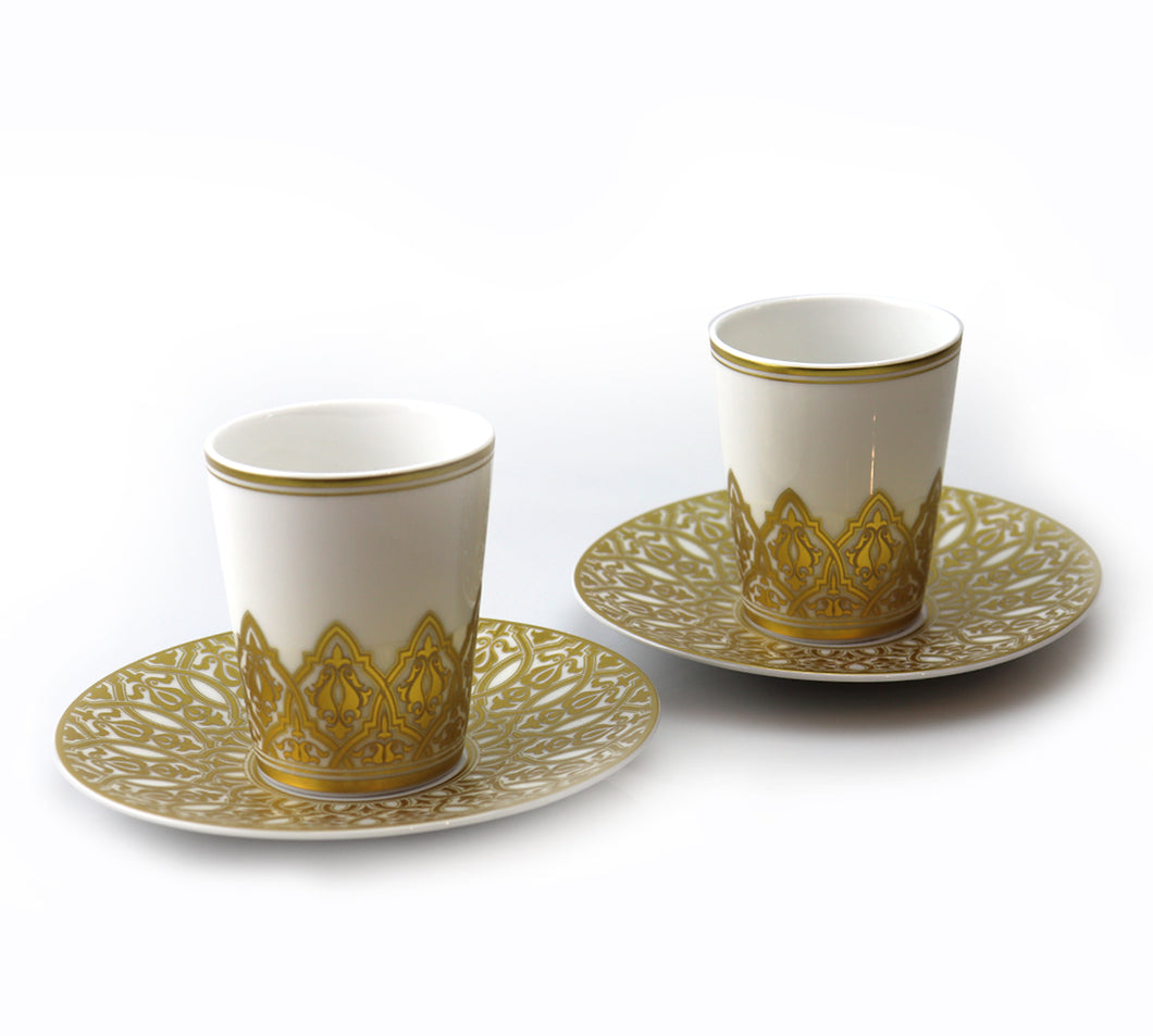 Bernardaud VENISE 2 Espresso Cups and Saucers