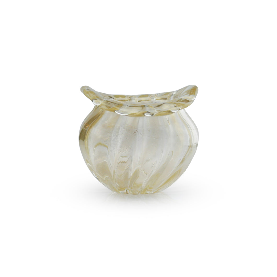 Murano COSTE vase clear gold